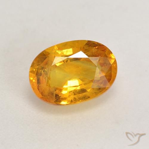 1.43ct Natural Laranja-Ouro Safira, oval, VS