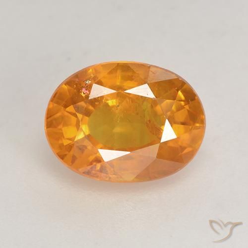 1.88ct Natural Laranja Profundo-Ouro Safira, oval, VS-SI