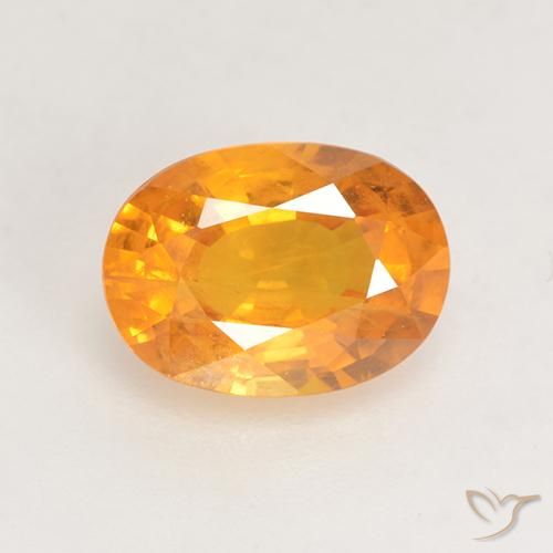 1.58ct Natural Laranja Médio Safira, oval, VS-SI