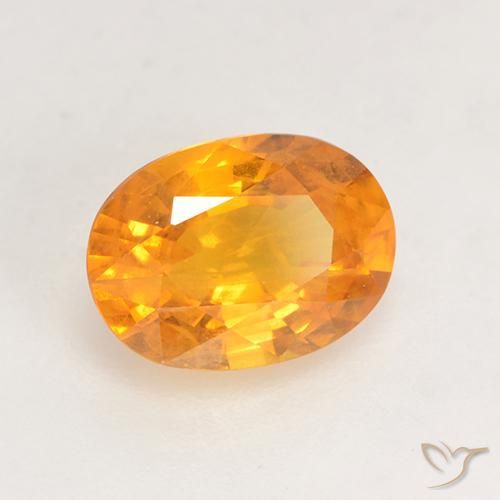 Safira Laranja Médio Natural 1.58ct, oval, VS-SI