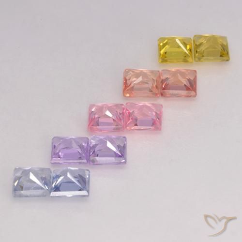 Pedras preciosas de Safira Multicolorido natural de 2.43 ct, Quadrado, VS