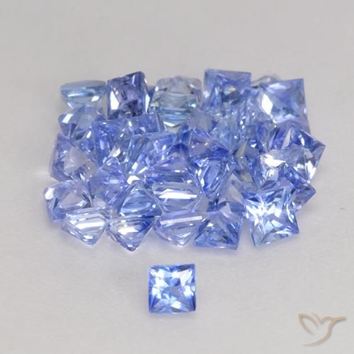 2.50ctw Natural Azul claro Safira, Quadrado, VS