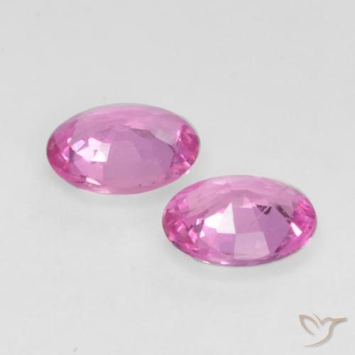 Pedras preciosas de Safira roxo médio natural de 0.74 ct, oval, VS