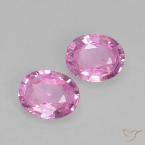 Pedras preciosas de Safira Roxo Rosado Brilhante natural de 0.64 ct, oval, VS