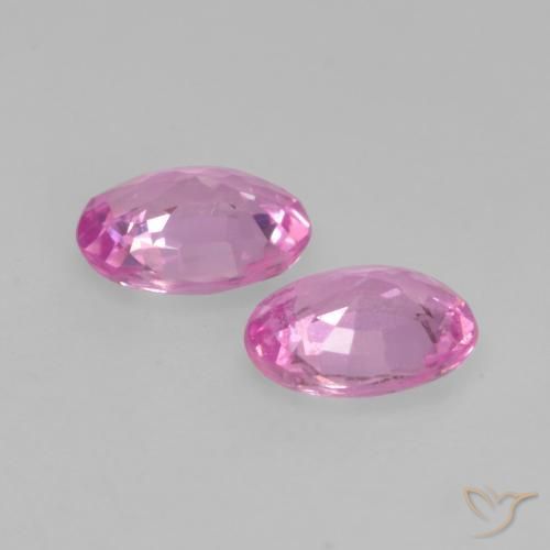 Pedras preciosas de Safira Roxo Rosado Brilhante natural de 0.64 ct, oval, VS