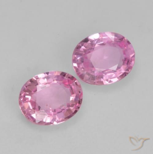 Pedras preciosas de Safira Roxo avermelhado claro natural de 0.76 ct, oval, VS
