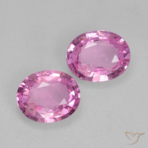 Pedras preciosas de Safira Roxo Rosado Brilhante natural de 0.76 ct, oval, VS