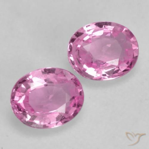 Pedras preciosas de Safira rosa médio natural de 0.67 ct, oval, VVS-VS