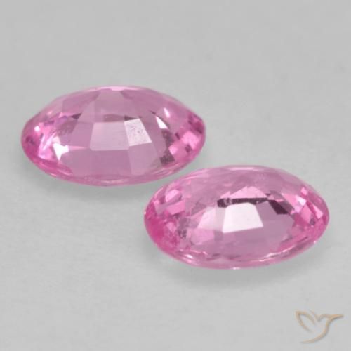 Pedras preciosas de Safira rosa médio natural de 0.67 ct, oval, VVS-VS