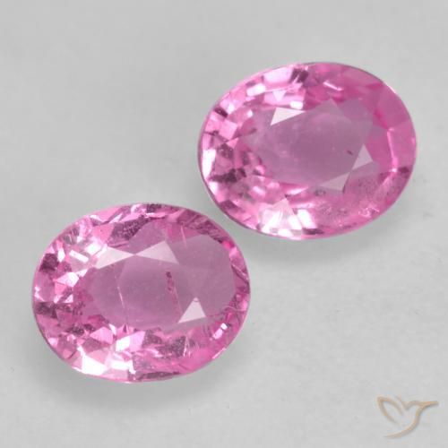 Pedras preciosas de Safira Rosa Intenso natural de 0.88 ct, oval, VS