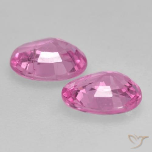 Pedras preciosas de Safira Rosa Intenso natural de 0.88 ct, oval, VS