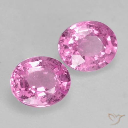 Pedras preciosas de Safira rosa médio natural de 0.87 ct, oval, VS
