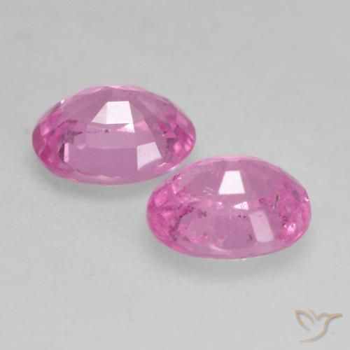 Pedras preciosas de Safira rosa médio natural de 0.87 ct, oval, VS