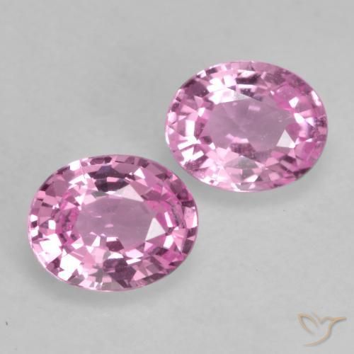 Pedras preciosas de Safira rosa médio natural de 0.81 ct, oval, VVS-VS