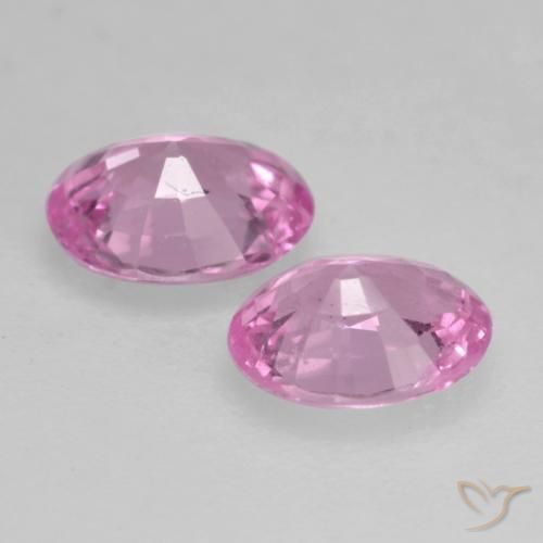 Pedras preciosas de Safira rosa médio natural de 0.81 ct, oval, VVS-VS