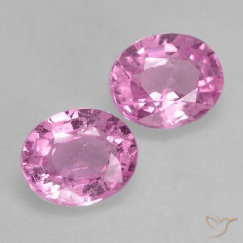 Pedras preciosas de Safira rosa médio natural de 0.83 ct, oval, VS