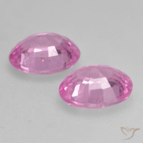 Pedras preciosas de Safira rosa médio natural de 0.83 ct, oval, VS