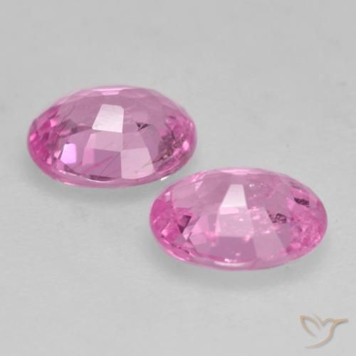 Pedras preciosas de Safira Roxo Real Rosa natural de 0.83 ct, oval, VS