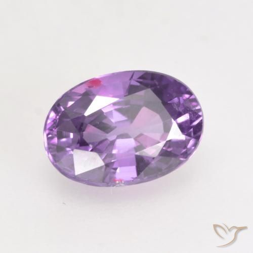 Safira Violeta Púrpura Natural 0.81ct, oval, VVS-VS