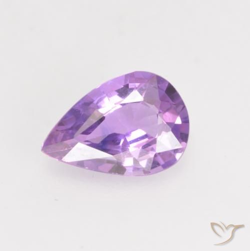 0.63ct Natural íris violeta Safira, Formato de pêra, VVS-VS