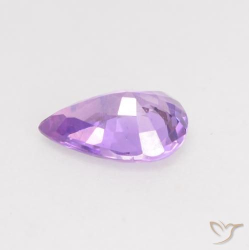 Safira íris violeta Natural 0.63ct, Formato de pêra, VVS-VS