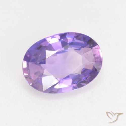 Safira Violeta rosado claro Natural 0.66ct, oval, VVS-VS