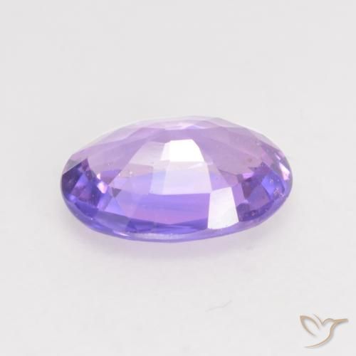 Safira Violeta rosado claro Natural 0.66ct, oval, VVS-VS