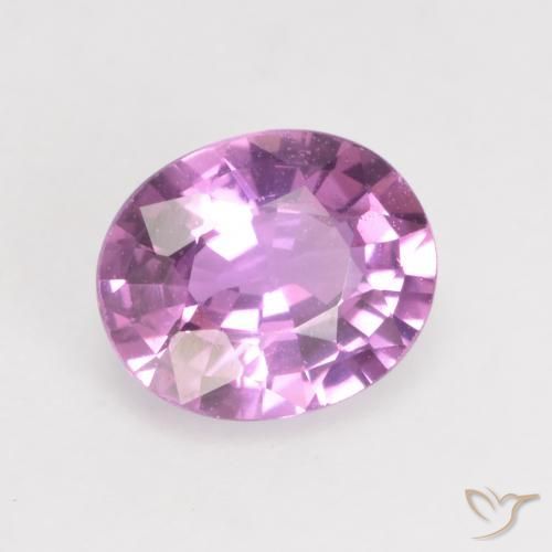 Safira Roxo rosado Natural 0.76ct, oval, VVS-VS