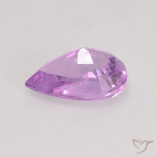 Safira Rosa Violeta Roxo Natural 0.63ct, Formato de pêra, VVS-VS