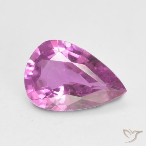 0.60ct Natural Roxo Intenso Safira, Formato de pêra, VVS-VS
