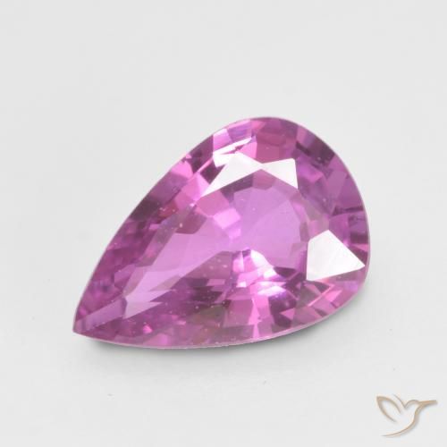 Safira Roxo Intenso Natural 0.60ct, Formato de pêra, VVS-VS