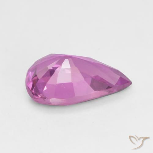Safira Roxo Intenso Natural 0.60ct, Formato de pêra, VVS-VS