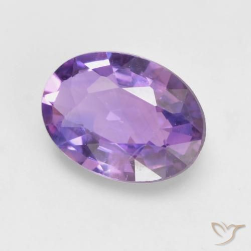 Safira Violeta rosa médio Natural 0.58ct, oval, VVS-VS