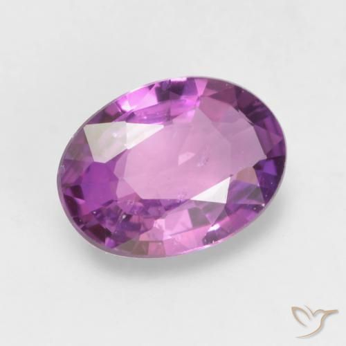 Safira roxo elétrico Natural 0.55ct, oval, VVS-VS