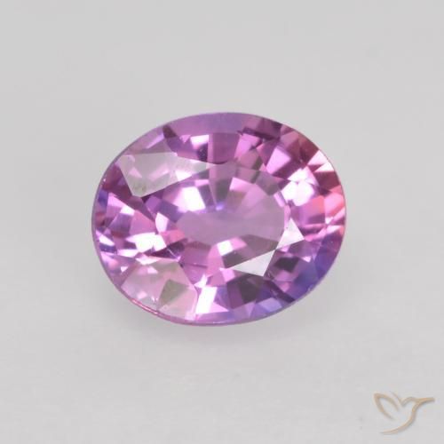 Safira Roxo rosado Natural 0.73ct, oval, VVS-VS