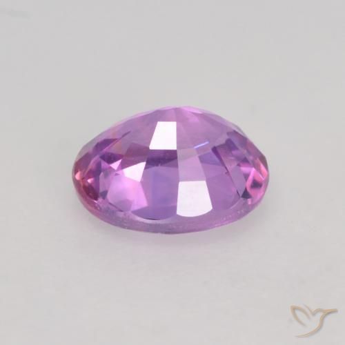 Safira Roxo rosado Natural 0.73ct, oval, VVS-VS
