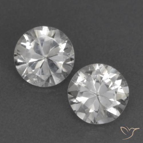 Pedras preciosas de Safira Branco natural de 0.68 ct, Redondo, VS