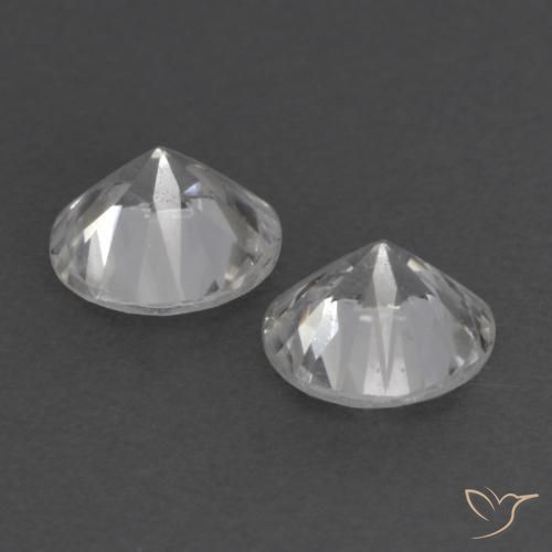 Pedras preciosas de Safira Branco natural de 0.68 ct, Redondo, VS