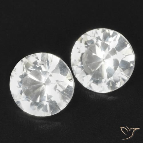 Pedras preciosas de Safira Branco natural de 0.68 ct, Redondo, VS