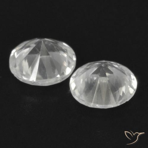 Pedras preciosas de Safira Branco natural de 0.68 ct, Redondo, VS