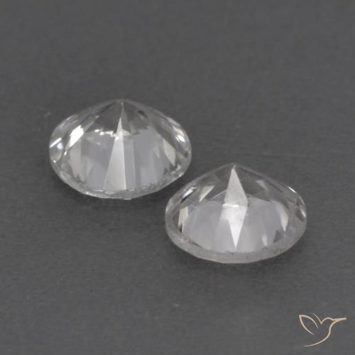 Pedras preciosas de Safira Branco natural de 0.78 ct, Redondo, VS