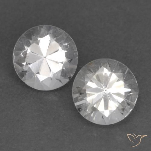 0.77ctw Natural Branco Safira, Redondo, VS