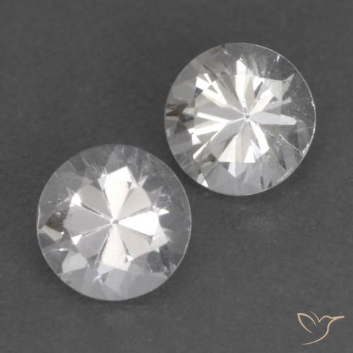 Pedras preciosas de Safira Branco natural de 0.77 ct, Redondo, VS