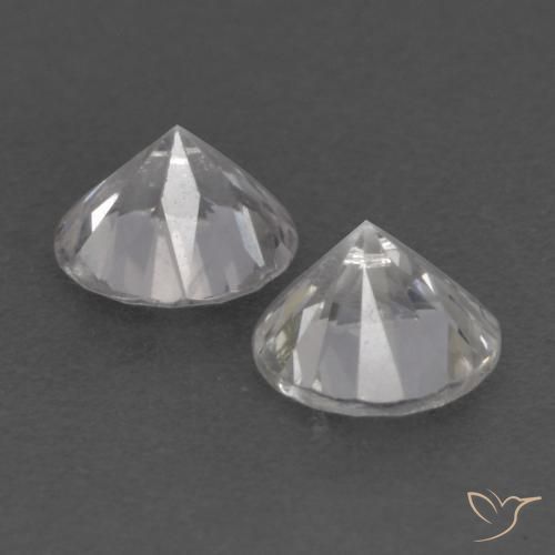 Pedras preciosas de Safira Branco natural de 0.77 ct, Redondo, VS