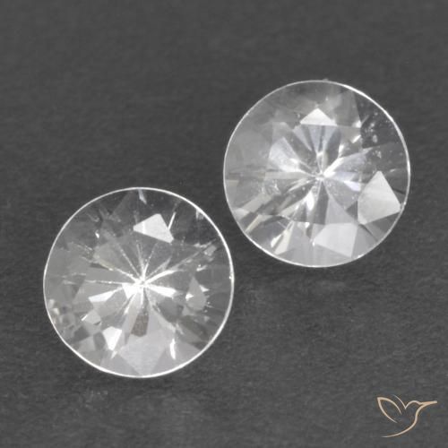 Pedras preciosas de Safira Branco natural de 0.71 ct, Redondo, VS