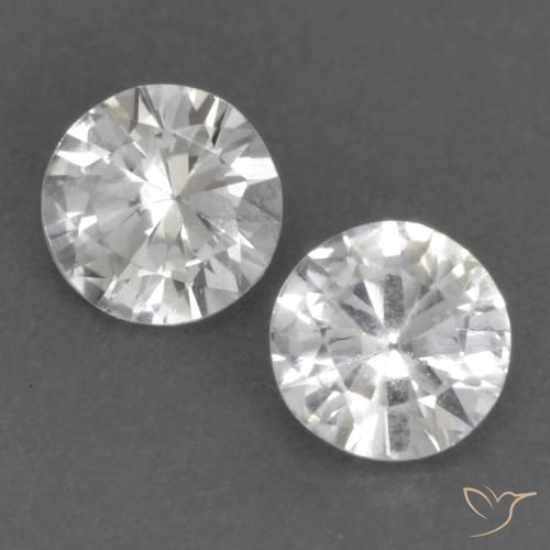 0.75ctw Natural Branco Safira, Redondo, VS