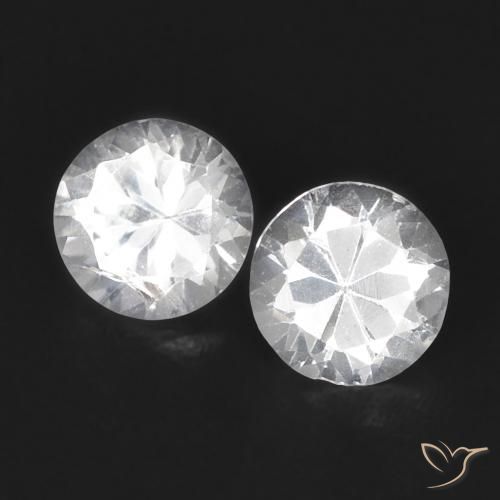 0.68ctw Natural Branco Safira, Redondo, VS