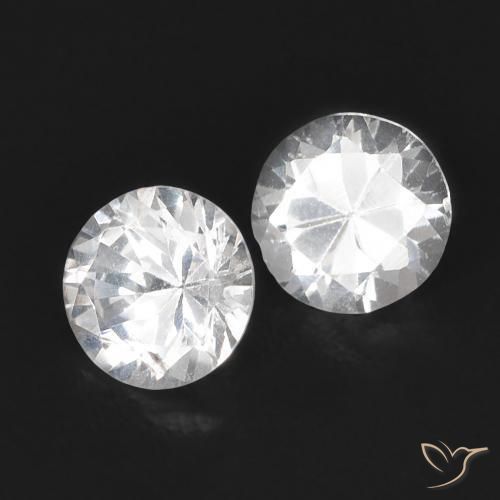 Pedras preciosas de Safira Branco natural de 0.68 ct, Redondo, VS