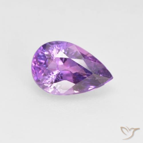 0.67ct Natural roxo elétrico Safira, Formato de pêra, VS