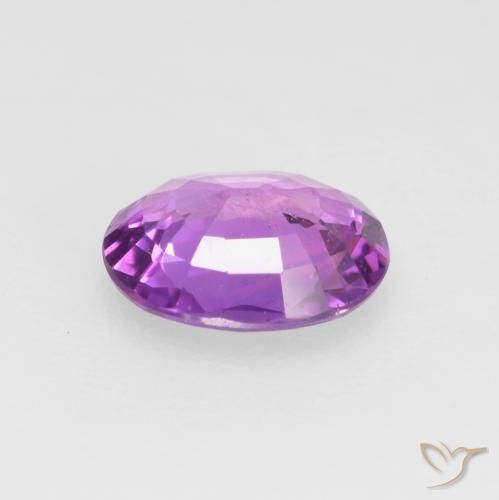 Safira roxo médio Natural 0.57ct, oval, VS